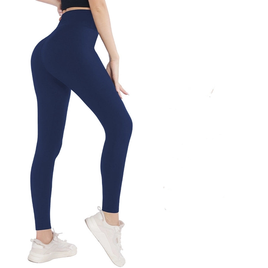 women's street sports casual solid color ankle-length leggings