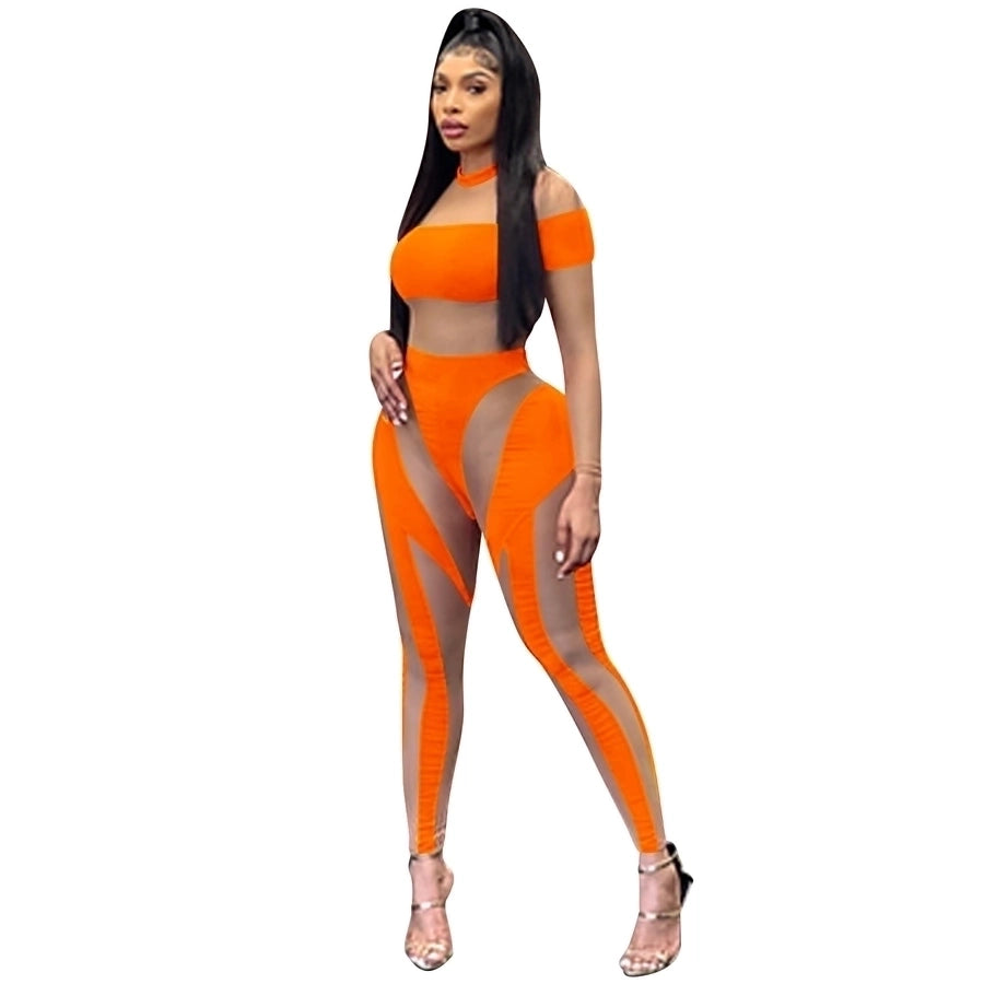 women's holiday party selfie sexy color block full length zipper see-through jumpsuits