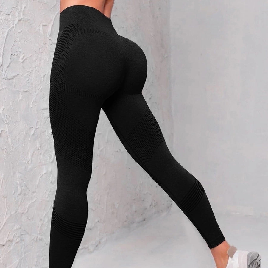 sports solid color nylon active bottoms leggings