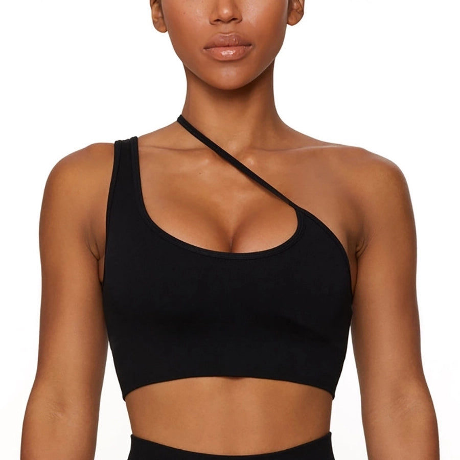 sports solid color chemical fiber blend v neck tracksuit vest leggings