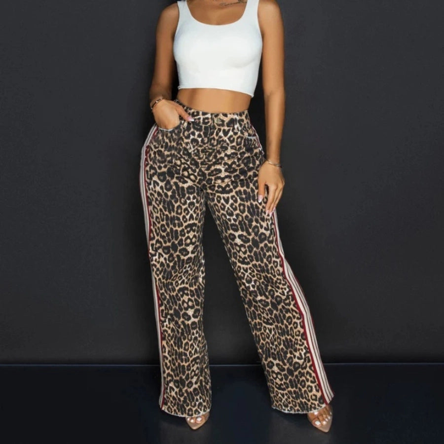 Women's Daily Casual Leopard Full Length Casual Pants