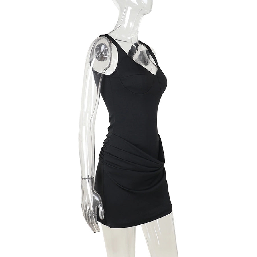 Women's Sheath Dress Sexy V Neck Sleeveless Solid Color Above Knee Holiday Travel