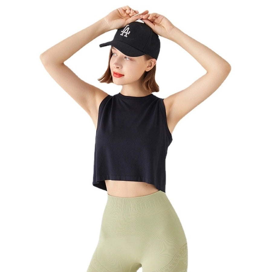 New Exercise Yoga Clothes Women's Quick-Drying Loose Top Versatile Casual Blouse Sweat-Absorbent Breathable T-shirt Thin Spring and Summer