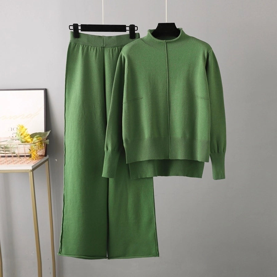 daily women's vacation solid color viscose pants sets pants sets