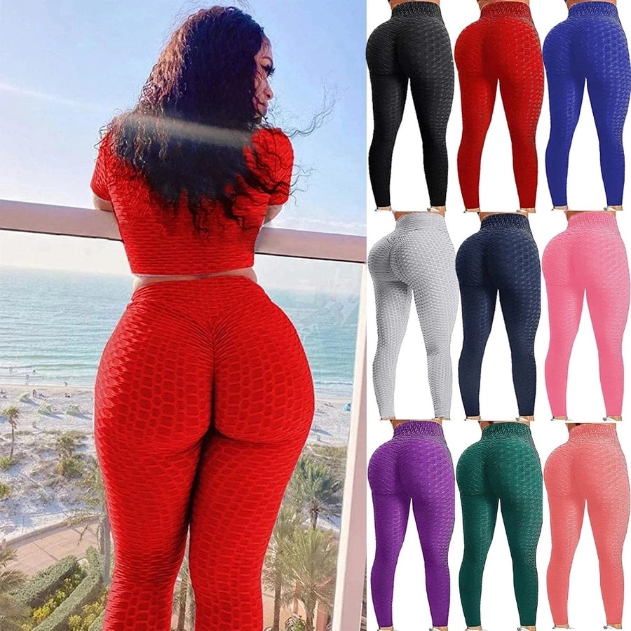 women's fashion solid color polyester active bottoms leggings