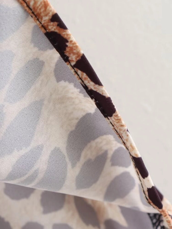 Women's Blouse Short Sleeve Blouses Printing Sexy Streetwear Leopard