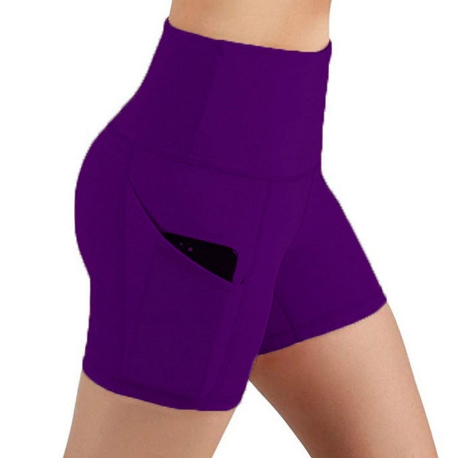women's casual solid color polyester pocket active bottoms leggings