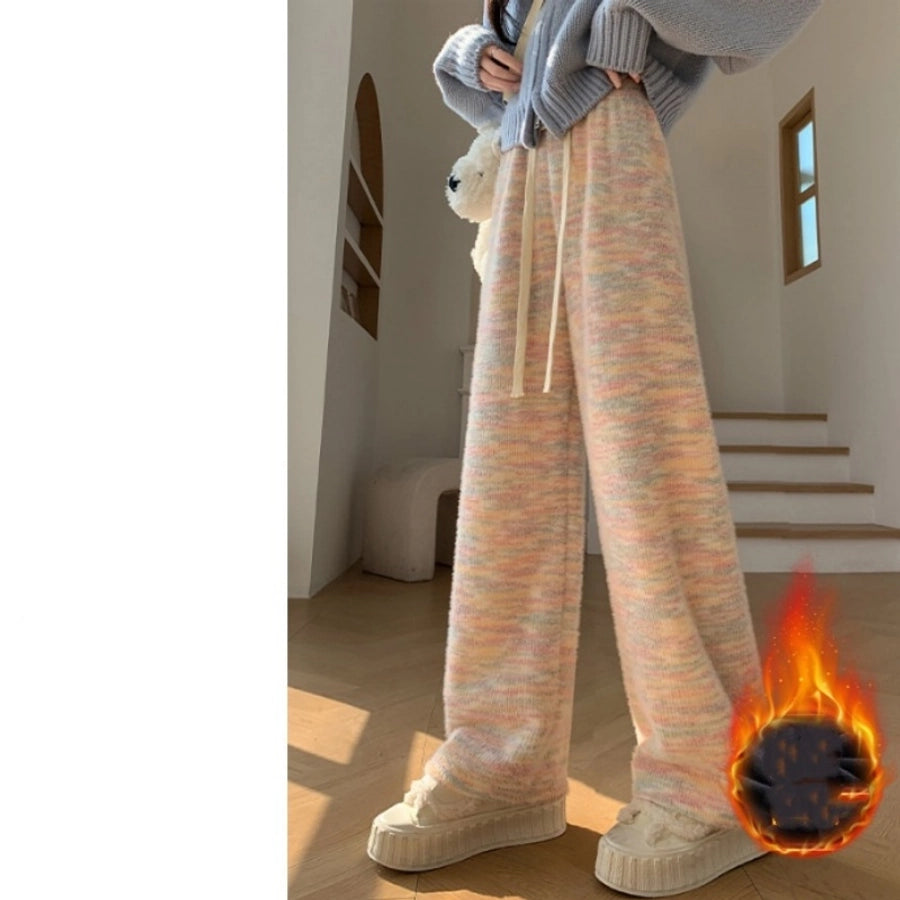 Women's Daily Casual Multicolor Elastic Drawstring Design Casual Pants