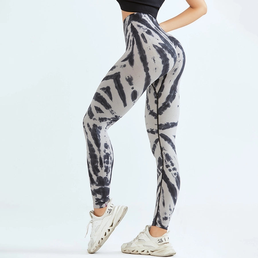 modern style simple style printing nylon active bottoms leggings