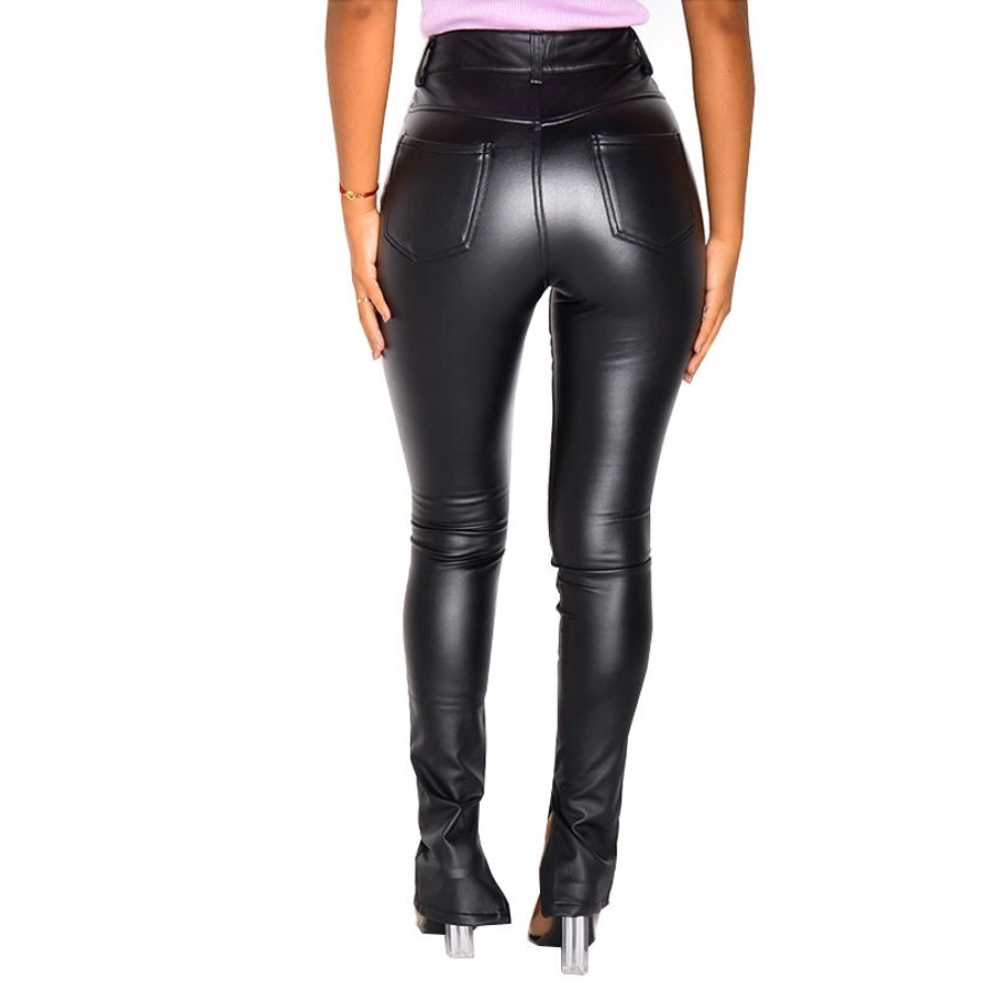 women's sexy full length crimping casual pants skinny pants