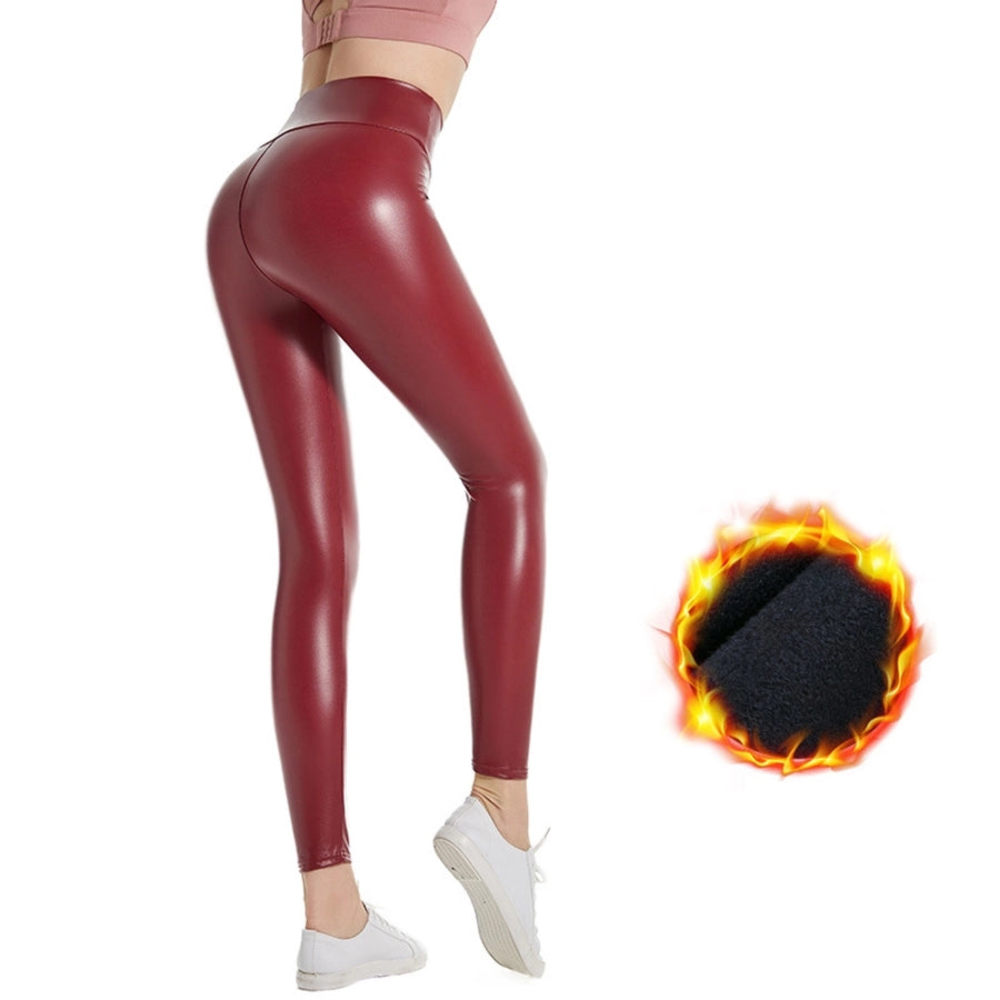 women's street sexy solid color ankle-length leggings