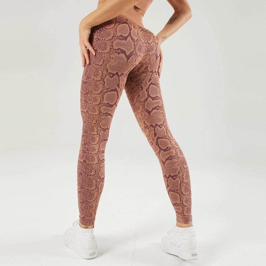 sports camouflage nylon round neck active sets racerback tank tops leggings