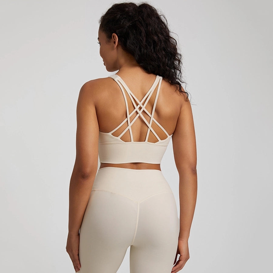 Simple Style Solid Color Nylon U Neck Active Tops Vest