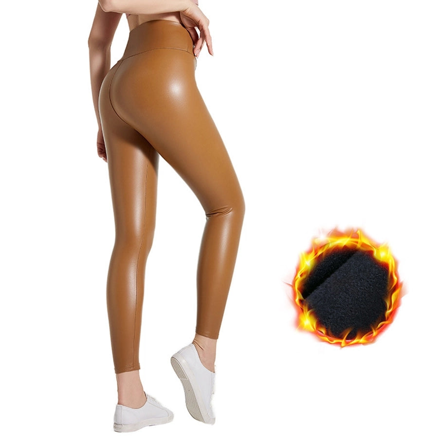 women's street sexy solid color ankle-length leggings