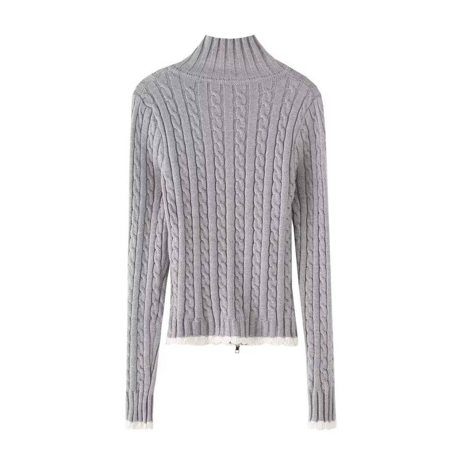 Women's Coat Long Sleeve Sweaters & Cardigans Elegant Stripe