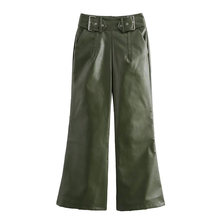 Women's Holiday Streetwear Solid Color Flared Pants Casual Pants