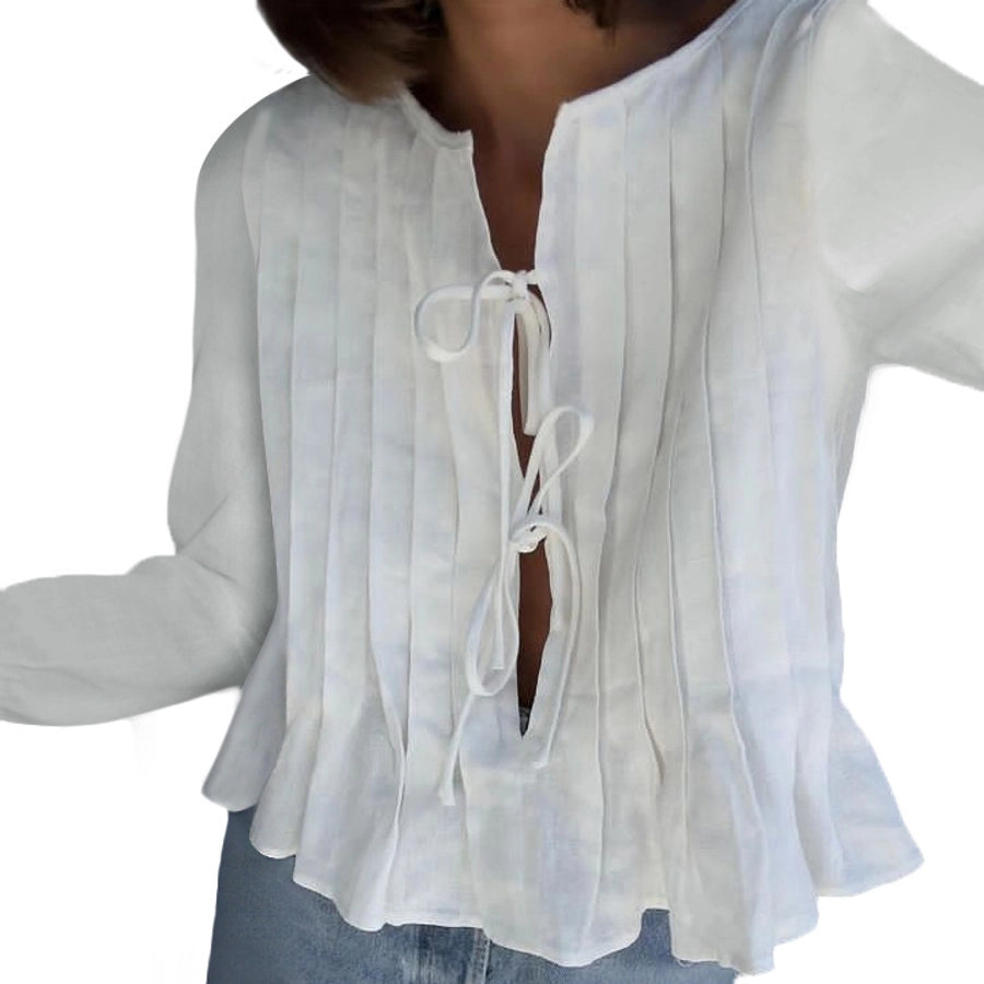 Women's Blouse Long Sleeve Blouses Casual Elegant Stripe Solid Color