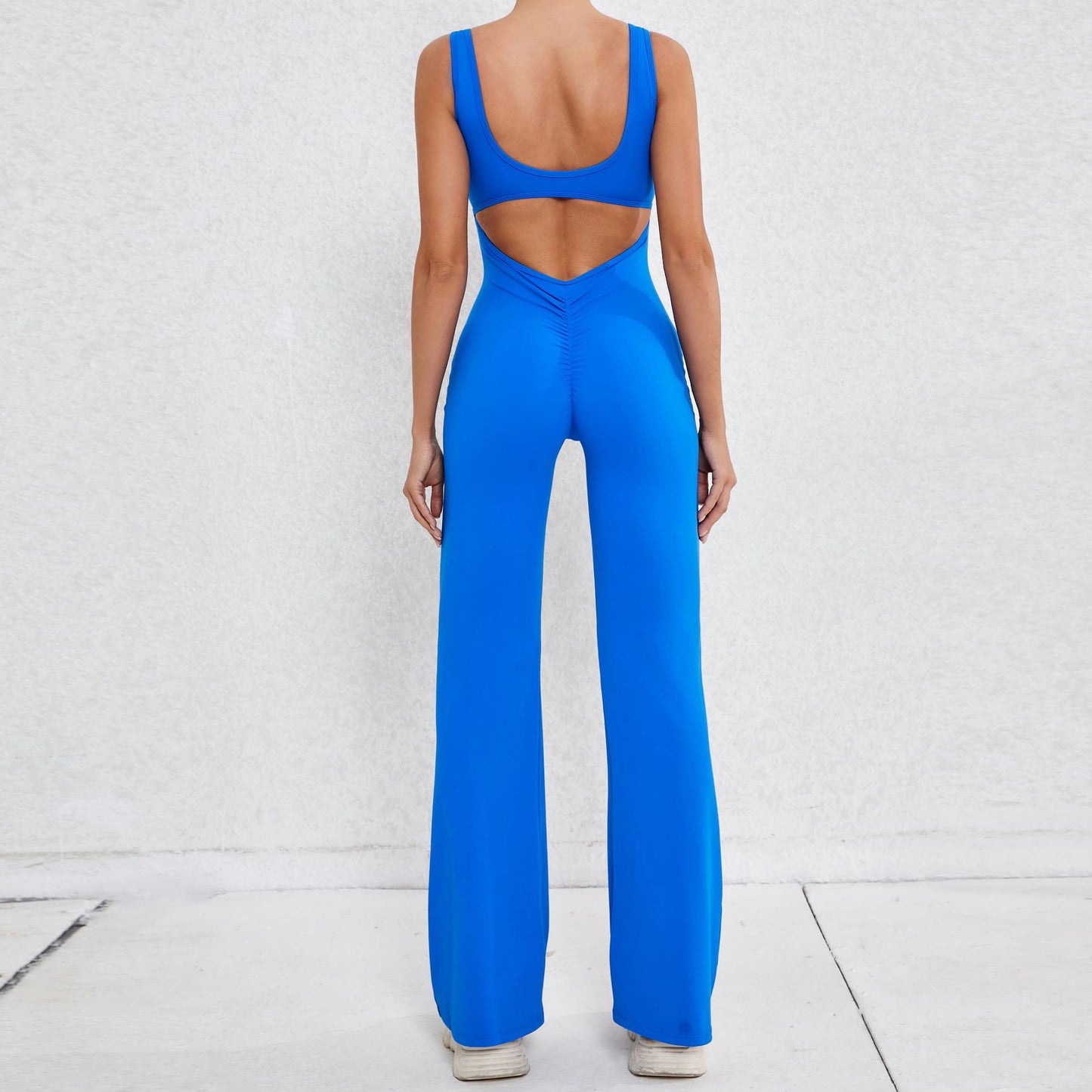 Simple Style Solid Color Nylon Cotton Blend Tracksuit Jumpsuits