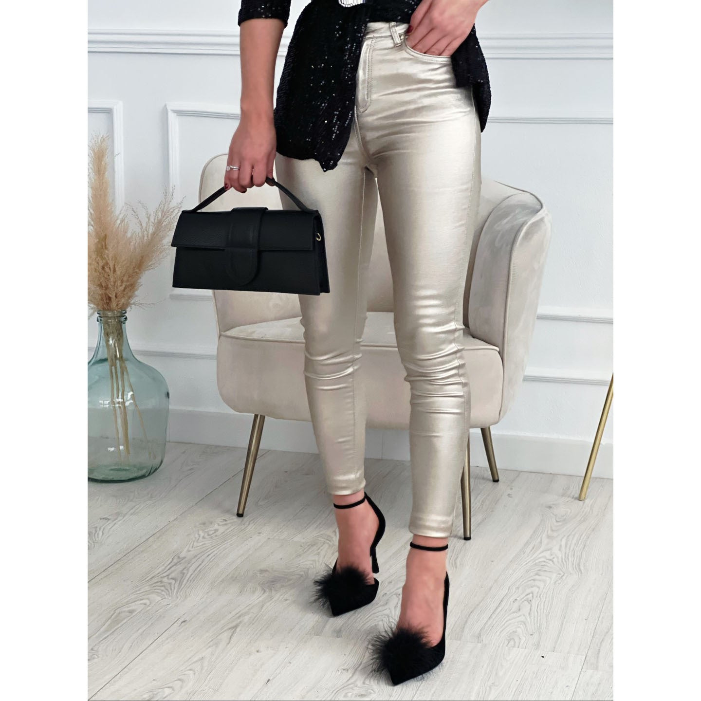 women's daily casual solid color full length pocket casual pants