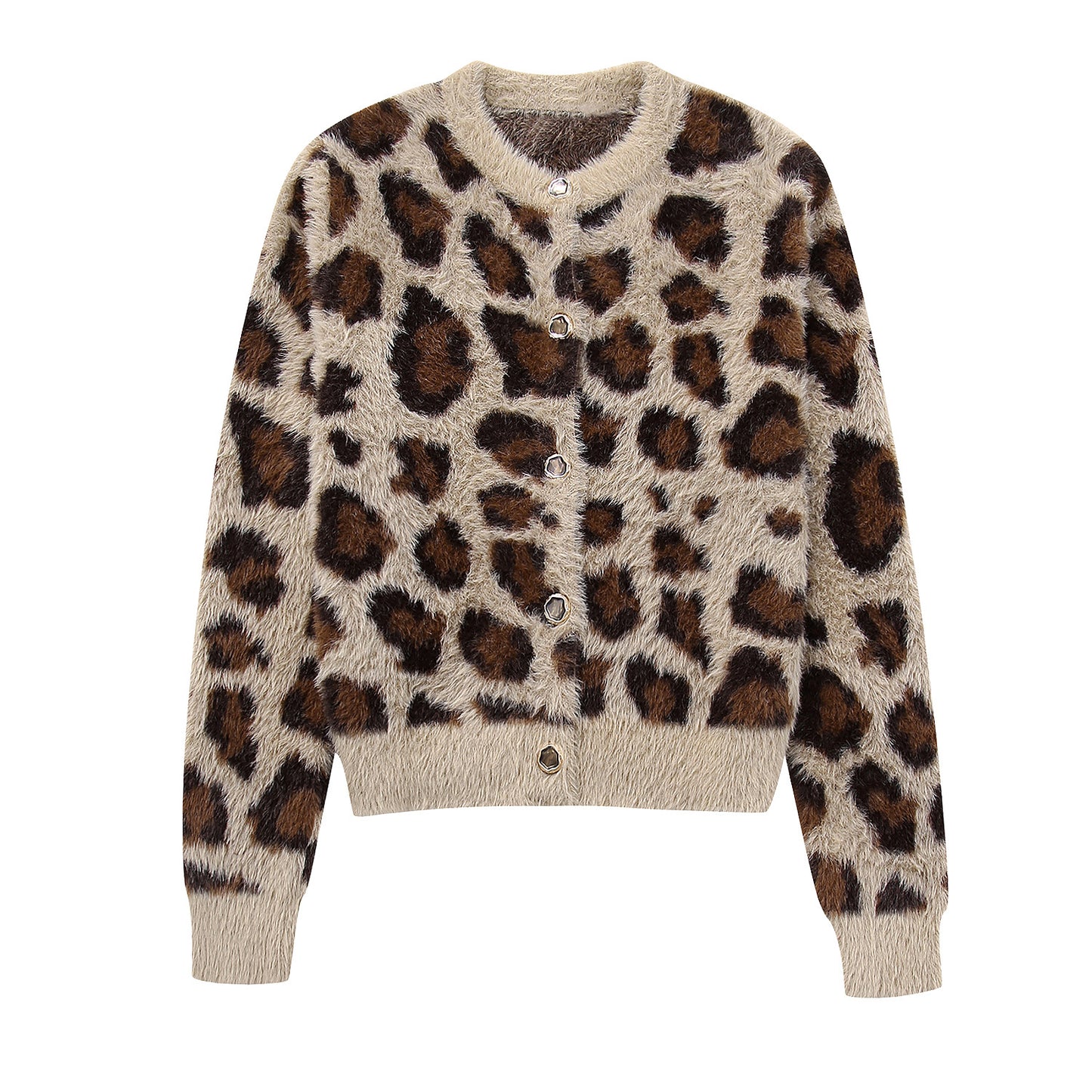 Women's Coat Long Sleeve Sweaters & Cardigans Vacation Leopard