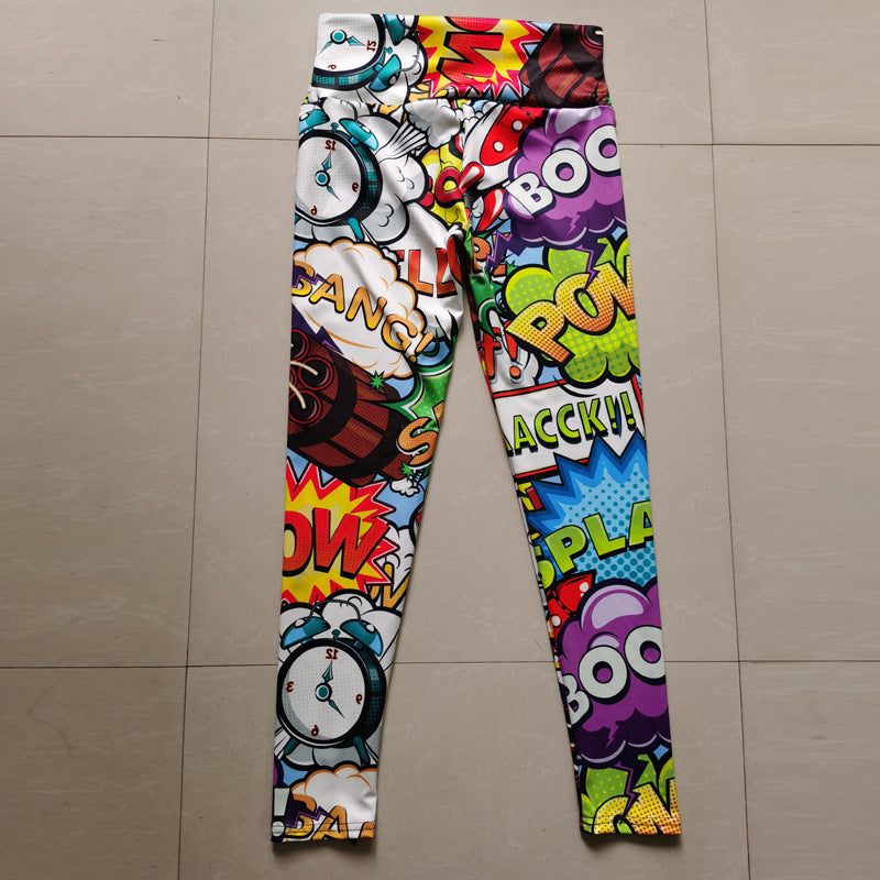 Classic Style Printing Chlorinated Fiber Polyester Active Bottoms Jogger Pants