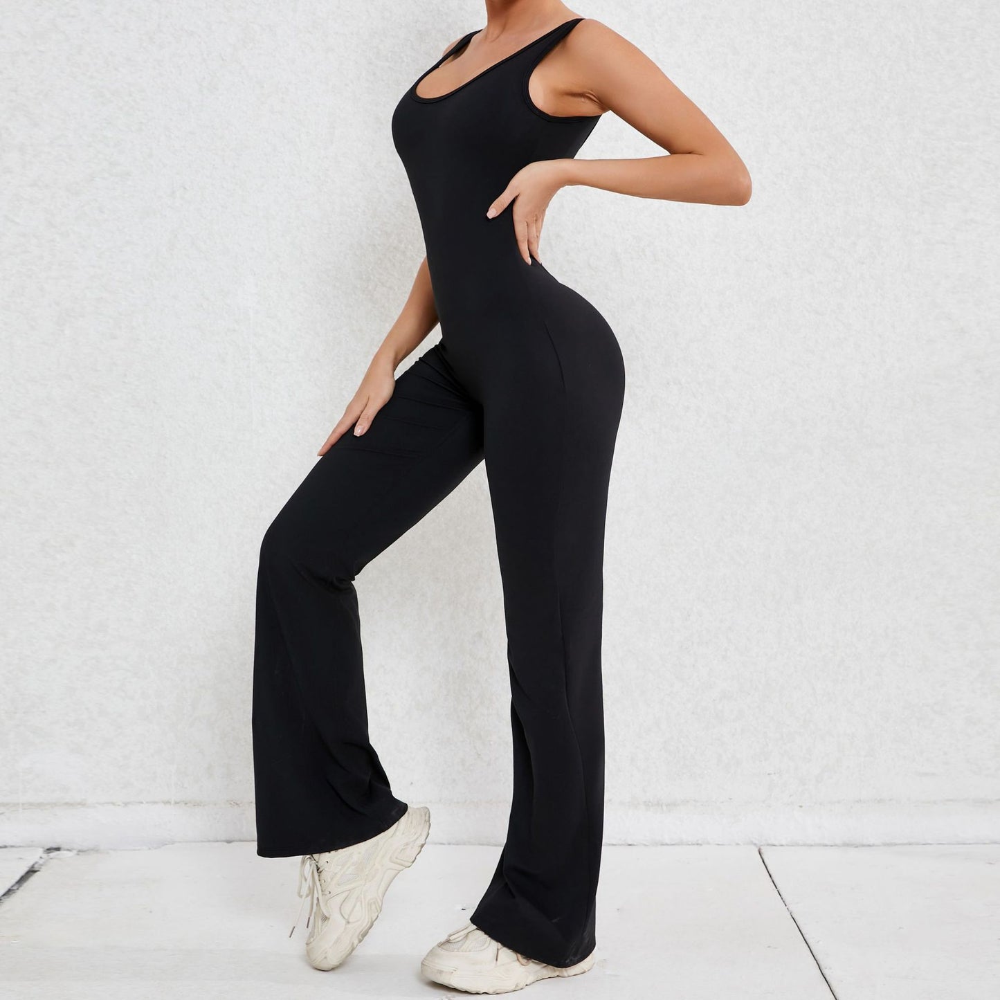 Simple Style Solid Color Nylon Cotton Blend Tracksuit Jumpsuits