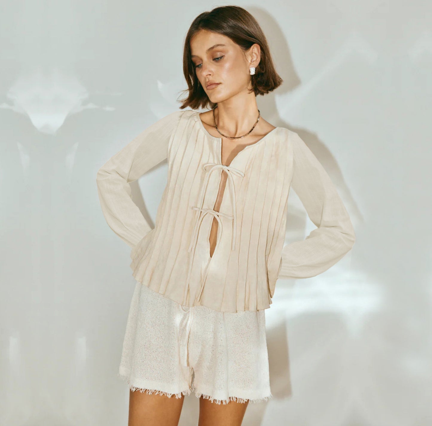 Women's Blouse Long Sleeve Blouses Casual Elegant Stripe Solid Color