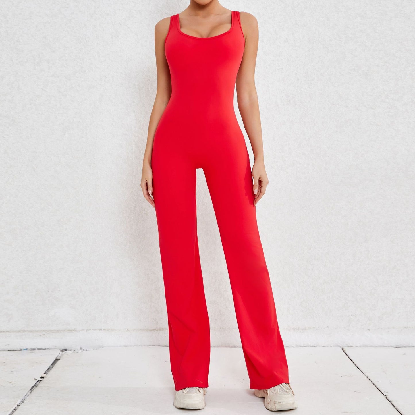 Simple Style Solid Color Nylon Cotton Blend Tracksuit Jumpsuits