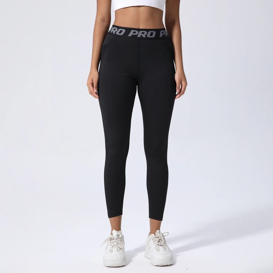 Casual Sports Letter Polyester Active Bottoms Jogger Pants