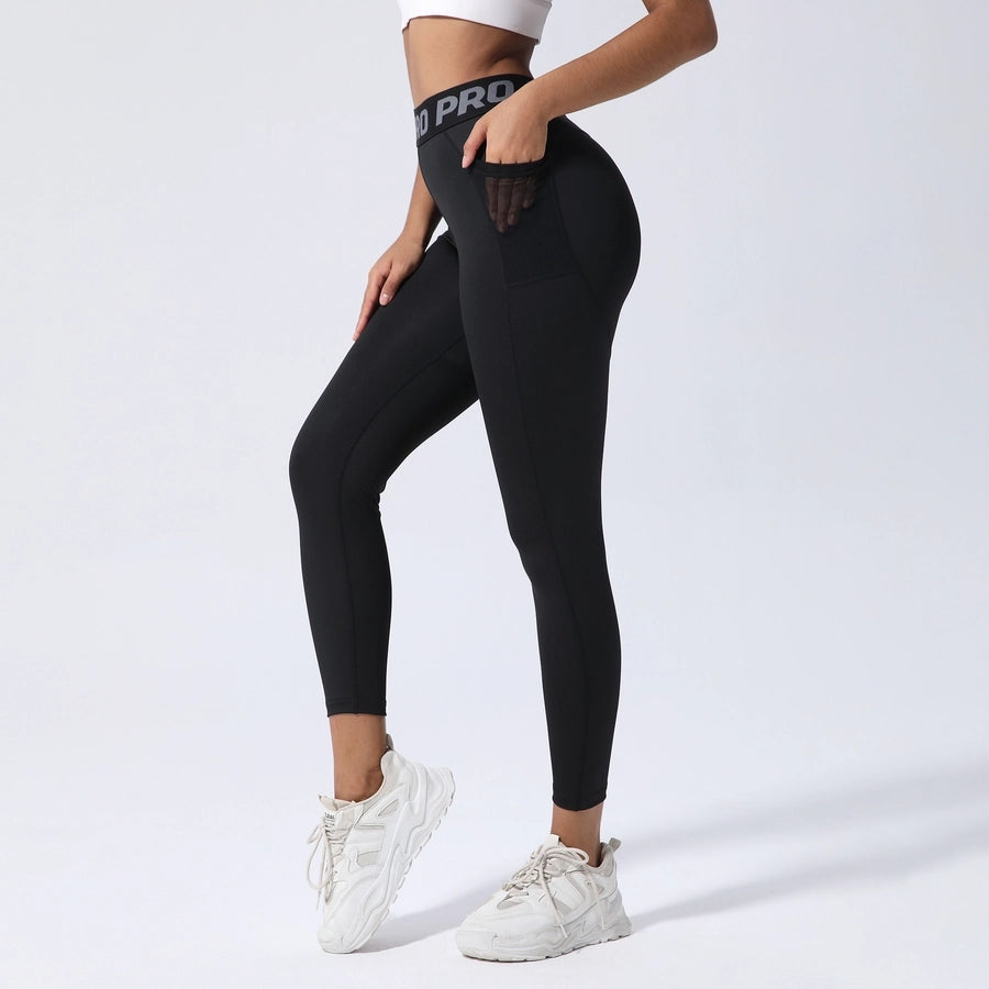 Casual Sports Letter Polyester Active Bottoms Jogger Pants