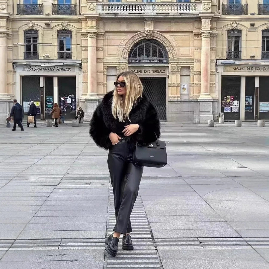 Women's Preppy Style Solid Color Pullovers Coat cotton clothes